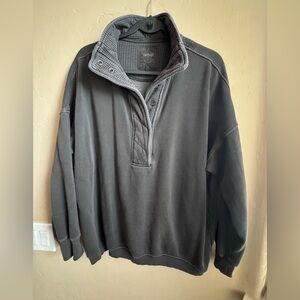 Aerie Dark Gray Button up Sweater